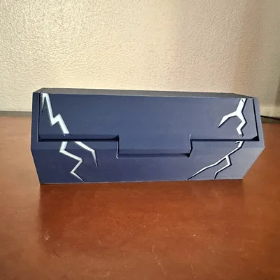 Hộp lưu trữ hình lục giác với họa tiết tia chớp