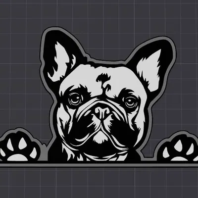 Nam châm tủ lạnh hình chó Bulldog Pháp