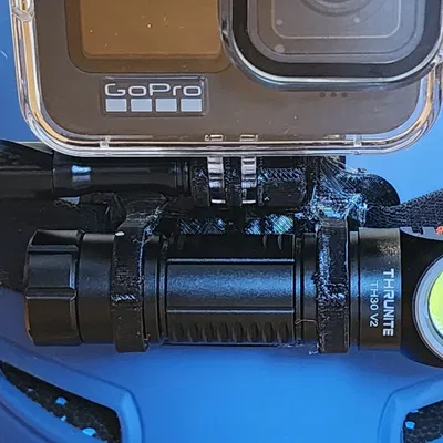 Giá đỡ mũ bảo hiểm kết hợp GoPro và đèn pin TH30 V2