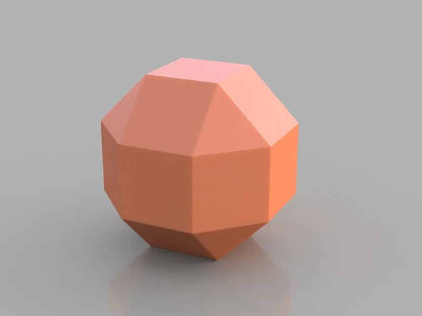 Hình cầu đa diện thấp poly: Rhombicuboctahedron - Image 1
