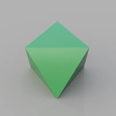 Hình cầu low-poly hình bát diện màu sắc vui nhộn