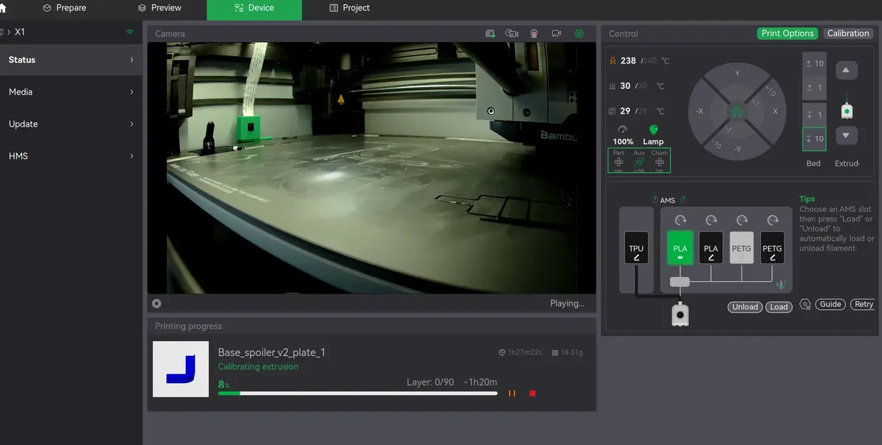 Camera gắn phía sau cho Bambu Lab X1 - Image 3