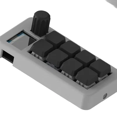 Bàn phím macro Arduino với núm xoay và màn hình OLED