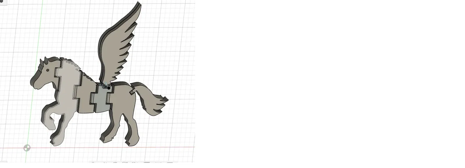 Ngựa có cánh in 3D cho trò chơi sáng tạo - Image 1