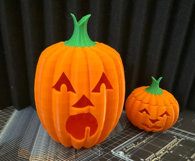 Đèn tealight hình bí ngô với nắp có thể tháo rời - Image 2