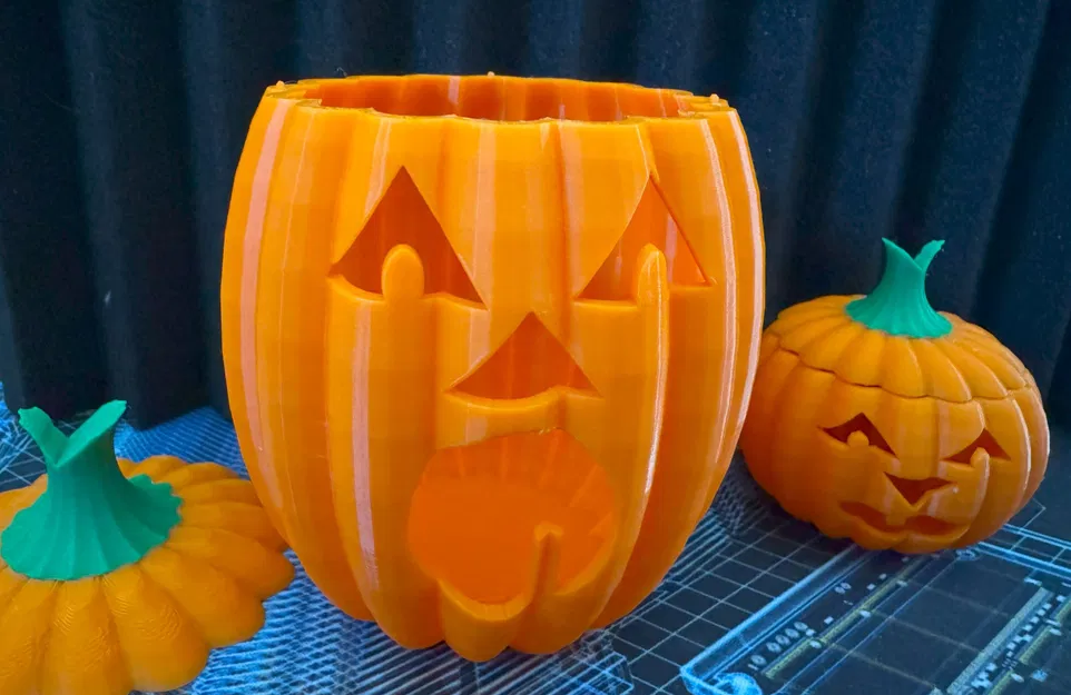 Đèn tealight hình bí ngô với nắp có thể tháo rời - Image 3