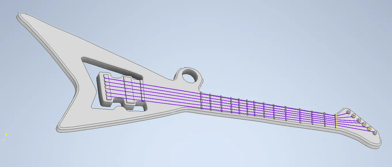 Móc khóa đàn guitar điện độc đáo - Image 2