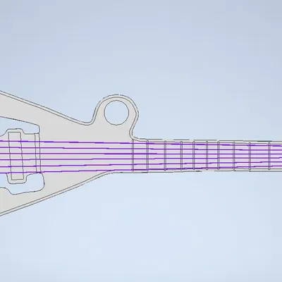 Móc khóa đàn guitar điện độc đáo