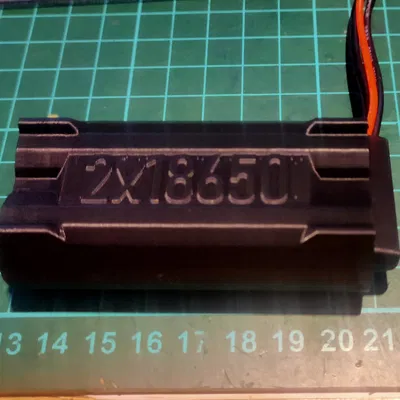 Hộp đơn giản cho 2 pin 18650 dùng cho kính FPV