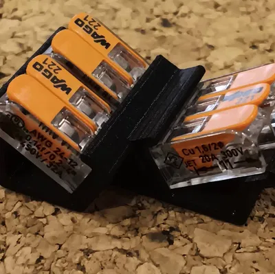 Giá đỡ V clip góc Wago 2 x 221-412 + 1 x 221-413