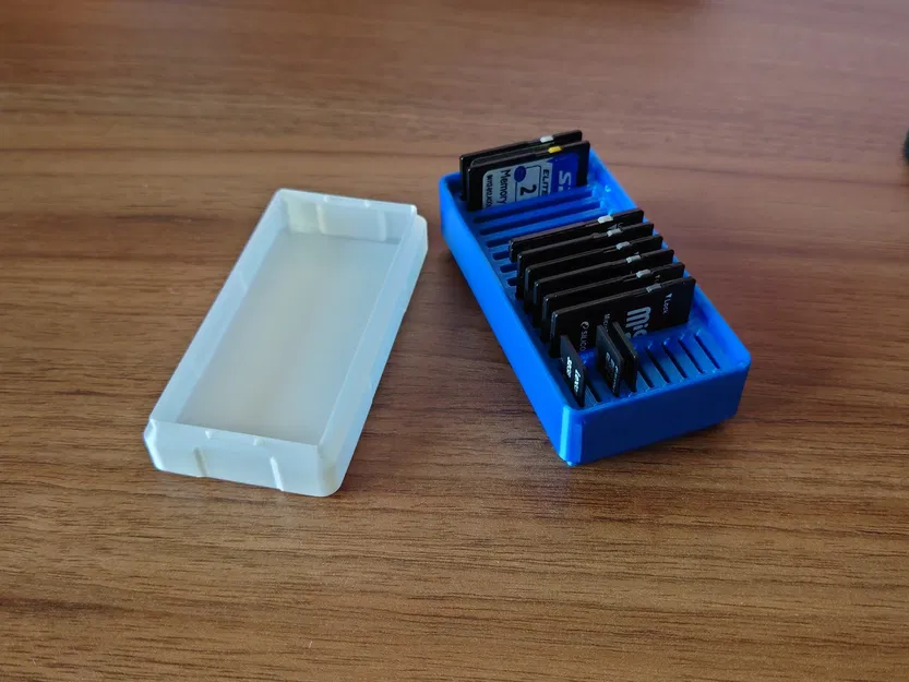 Hộp đựng thẻ SD 1x2 Gridfinity có nắp đậy - Image 1