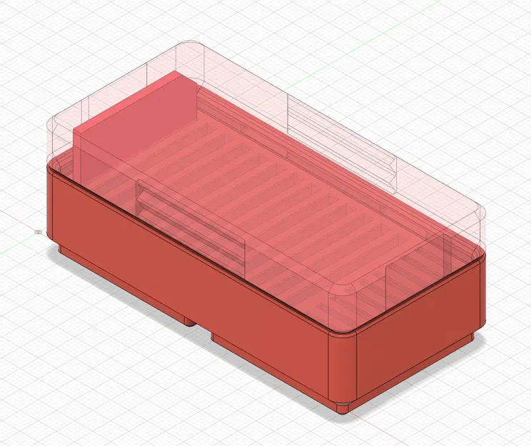 Hộp đựng thẻ SD 1x2 Gridfinity có nắp đậy - Image 3