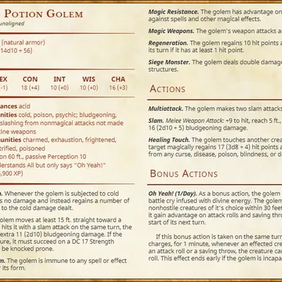 Nhân vật người đàn ông potion chữa lành