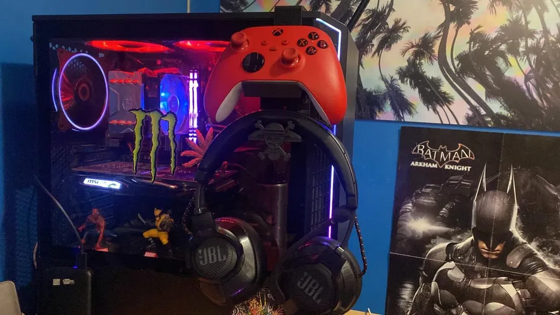 Giá đỡ tai nghe và điều khiển cho PC một khối - Image 3