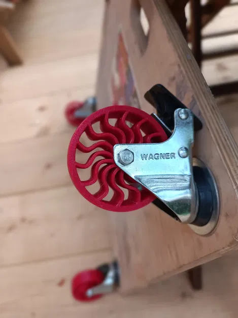 Bánh xe thay thế cho khay 200kg kích thước 75x30x6 - Image 1