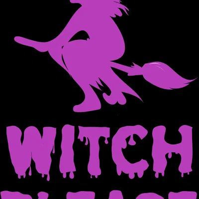 Biển báo "Witch Please" cho Halloween nhiều màu sắc