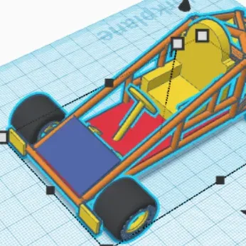 Mô hình xe go-kart không thể di chuyển