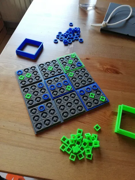 Bảng trò chơi Super Tic Tac Toe mini gọn nhẹ - Image 1