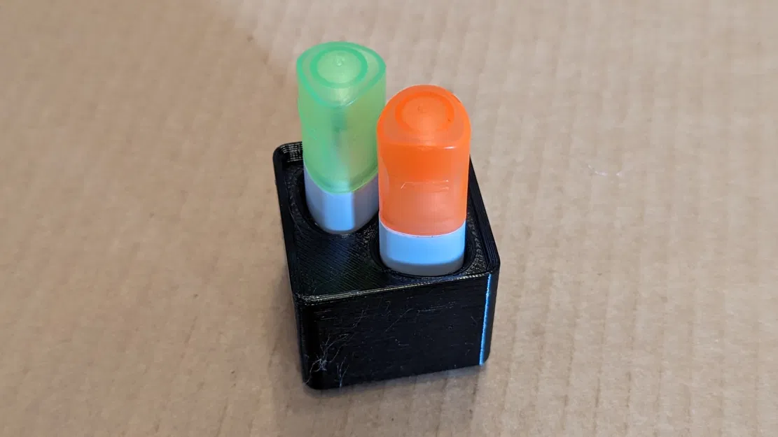 Giá đỡ cho hai bút đánh dấu nhỏ Gridfinity - Image 1