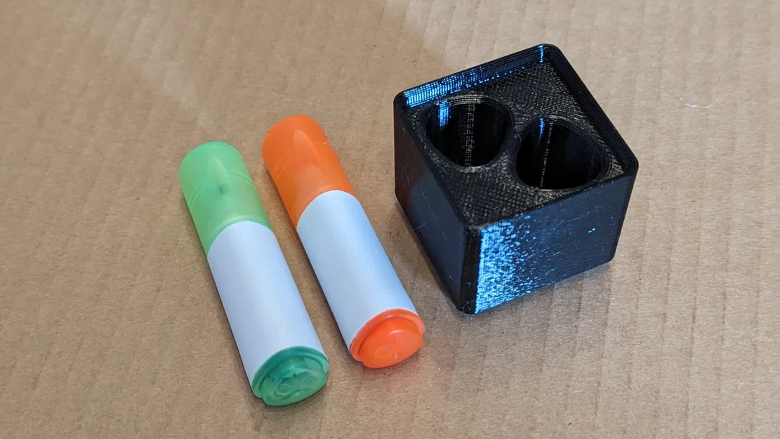 Giá đỡ cho hai bút đánh dấu nhỏ Gridfinity - Image 2