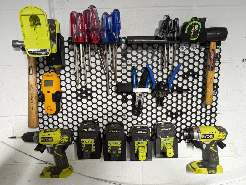 Giá đỡ pin Ryobi cho tường lưu trữ tổ ong 2 kích thước - Image 7