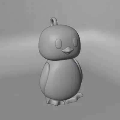 Móc chìa khóa hình chim cánh cụt có thể cử động