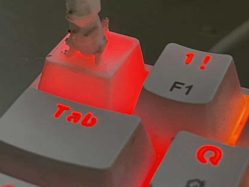 Móc khóa keycap Charmander phong cách low poly - Image 1