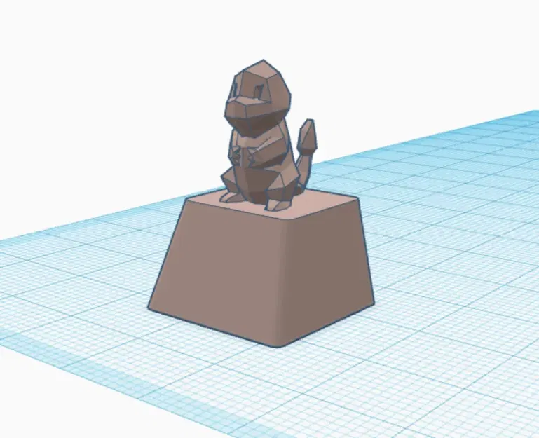 Móc khóa keycap Charmander phong cách low poly - Image 4