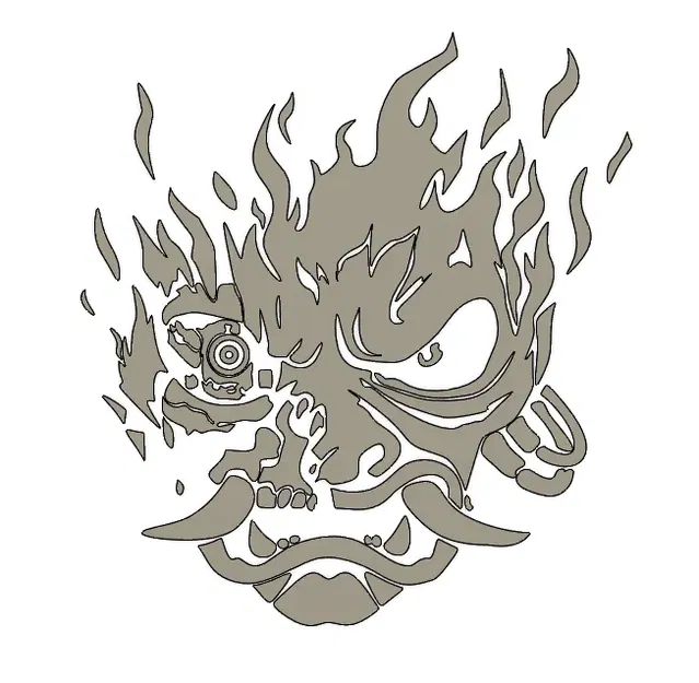 Thiết kế đầu lâu Samurai phong cách Cyberpunk 2077 - Image 1