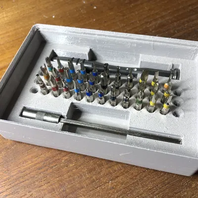 Khay đựng đầu vít Tivoly tương thích Gridfinity với 35 đầu vít