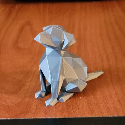 Chó con phong cách Low Poly dễ thương