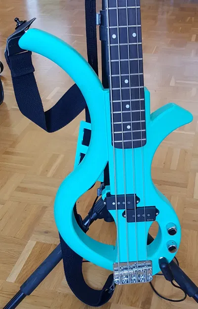 Cần đàn bass điện với cần nghiêng cho tay trái thoải mái - Image 1