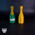 Chai sâm panh mini dễ thương với thiết kế móc chìa khóa - Thumbnail 1