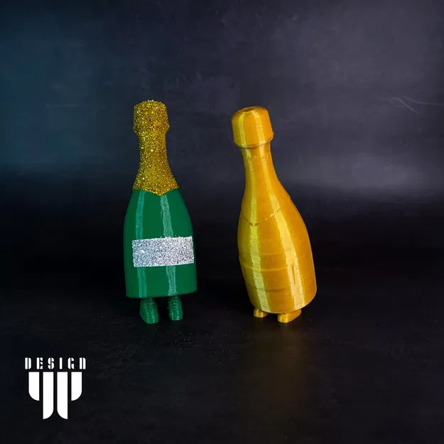 Chai sâm panh mini dễ thương với thiết kế móc chìa khóa - Image 2