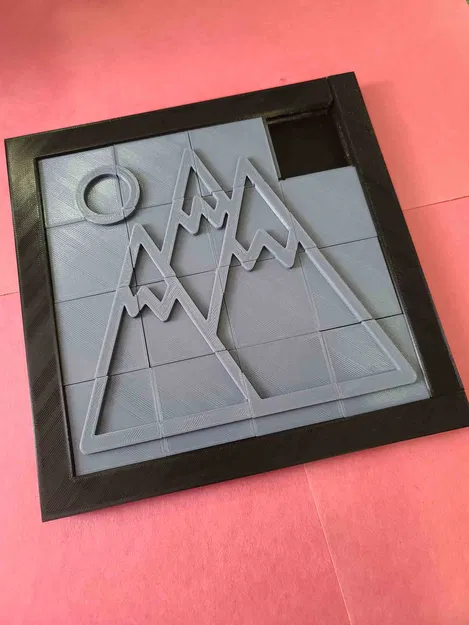 Câu đố trượt cổ điển với hình ảnh dãy núi - Image 1