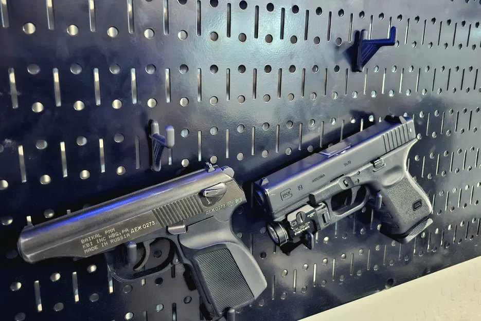 Móc treo súng ngắn cho bảng kim loại Wall Control 1 inch - Image 2