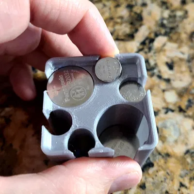 Hộp pin Gridfinity cho CR2032/CR2016 và A23/MN21/AAA