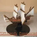 Mô hình thuyền galleon bay trong DnD Spelljammer - Thumbnail 1