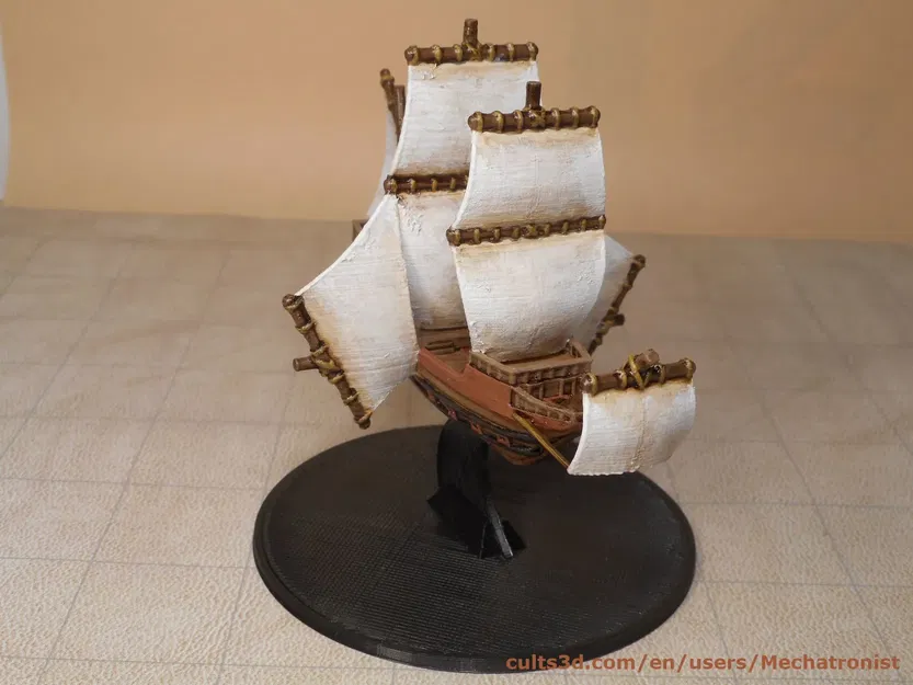 Mô hình thuyền galleon bay trong DnD Spelljammer - Image 3