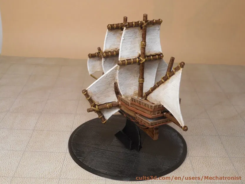 Mô hình thuyền galleon bay trong DnD Spelljammer - Image 4