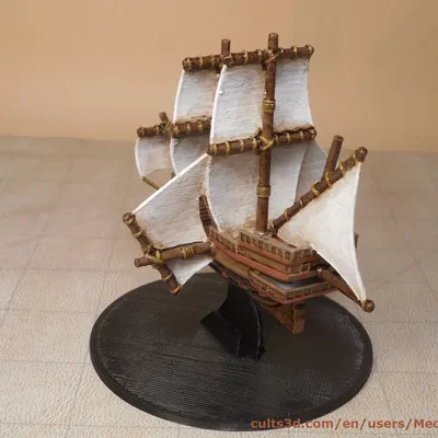 Mô hình thuyền galleon bay trong DnD Spelljammer