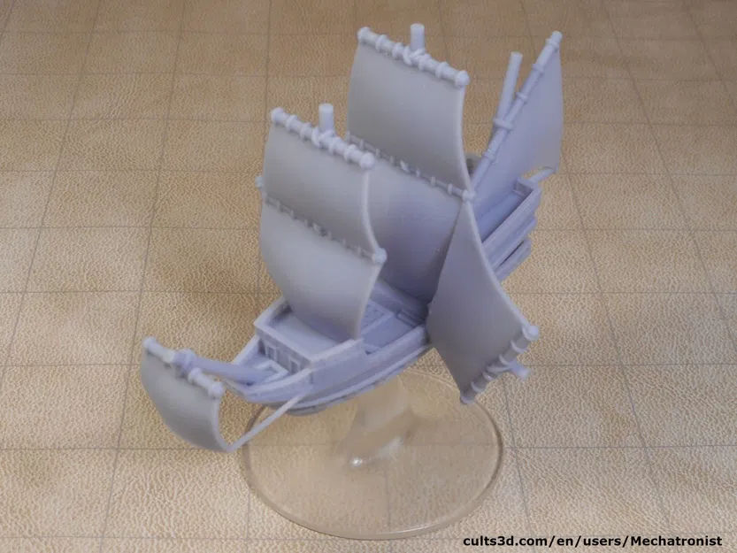 Mô hình thuyền galleon bay trong DnD Spelljammer - Image 7