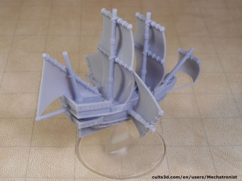 Mô hình thuyền galleon bay trong DnD Spelljammer - Image 8