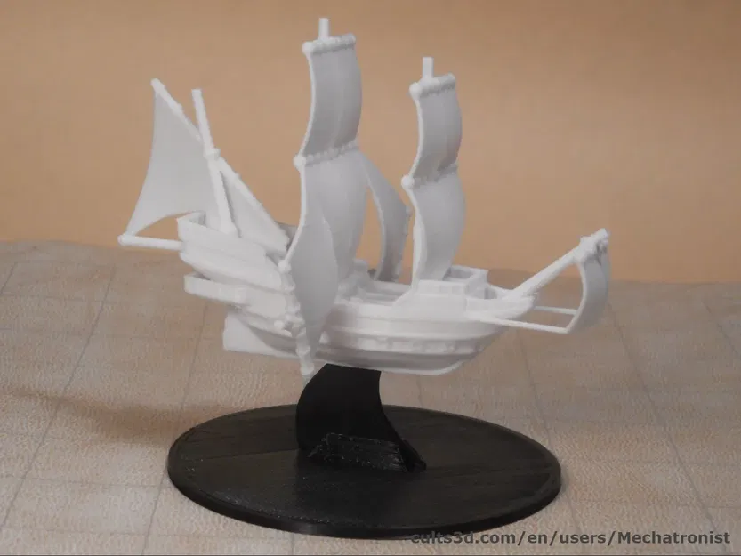 Mô hình thuyền galleon bay trong DnD Spelljammer - Image 9