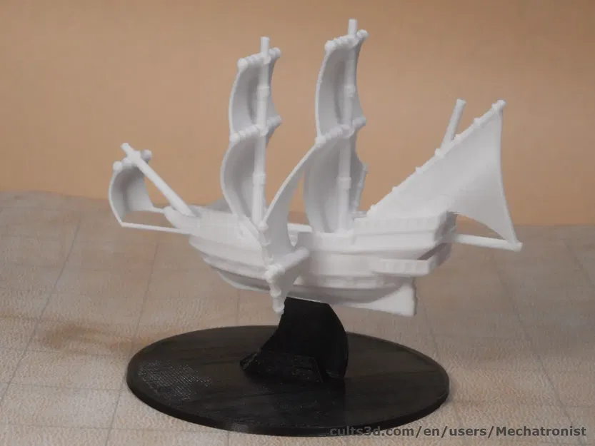 Mô hình thuyền galleon bay trong DnD Spelljammer - Image 10