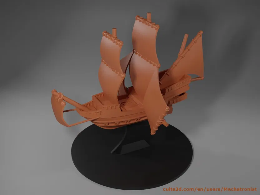 Mô hình thuyền galleon bay trong DnD Spelljammer - Image 12