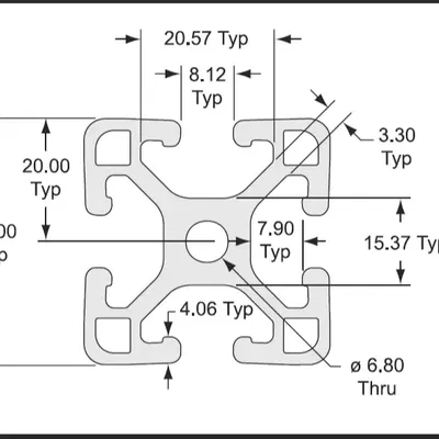Nắp chặn cho thanh nhôm 40x40mm 4040 extrusion
