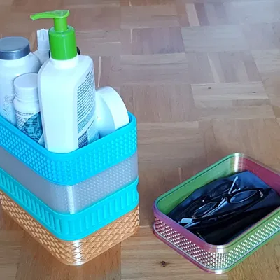 Thùng xếp chồng đa dạng thiết kế kích thước 196x136x47mm