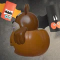 Chú chó con dễ thương ngồi trong quả bí ngô Halloween - Thumbnail 6