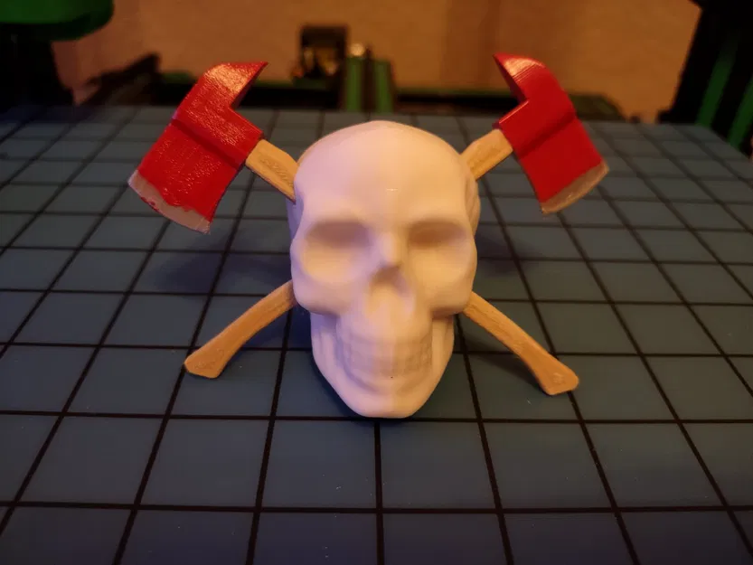 Đầu lâu lính cứu hỏa trang trí 3D - Image 1